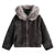 Fur Hooded Quilted Sherpa Jacket - 1128