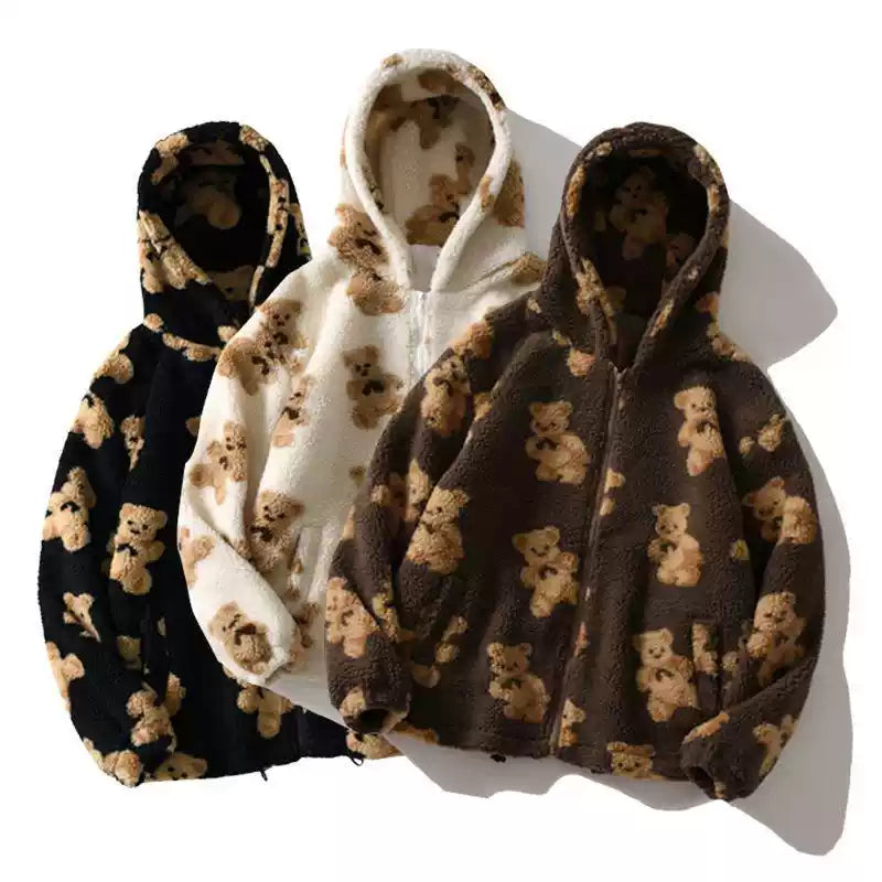 Teddy Bear Hooded Fleece Jacket - Xokool