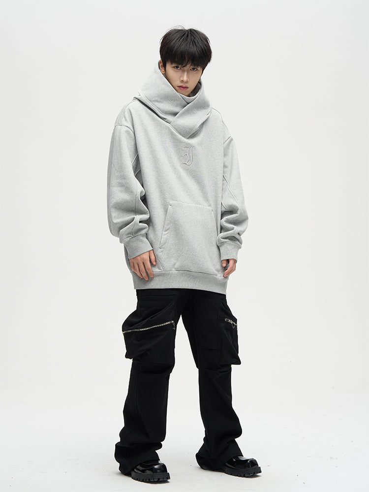 Winter fleece-lined ninja-inspired hoodie for men, American high-street style - Xokool