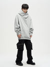 Winter fleece-lined ninja-inspired hoodie for men, American high-street style - Xokool