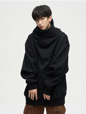 Winter fleece-lined ninja-inspired hoodie for men, American high-street style - Xokool