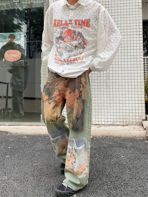 HJK Exclusive Oil Painted Jeans - Xokool