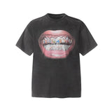 Full Diamond Tooth Pattern T-Shirt - 1129