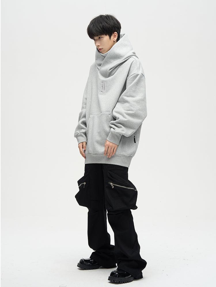 Winter fleece-lined ninja-inspired hoodie for men, American high-street style - Xokool