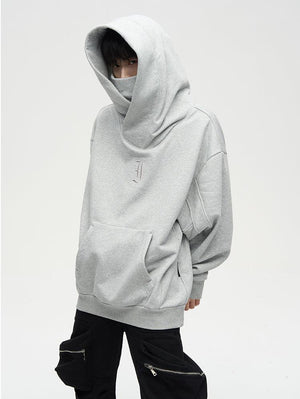 Winter fleece-lined ninja-inspired hoodie for men, American high-street style - Xokool