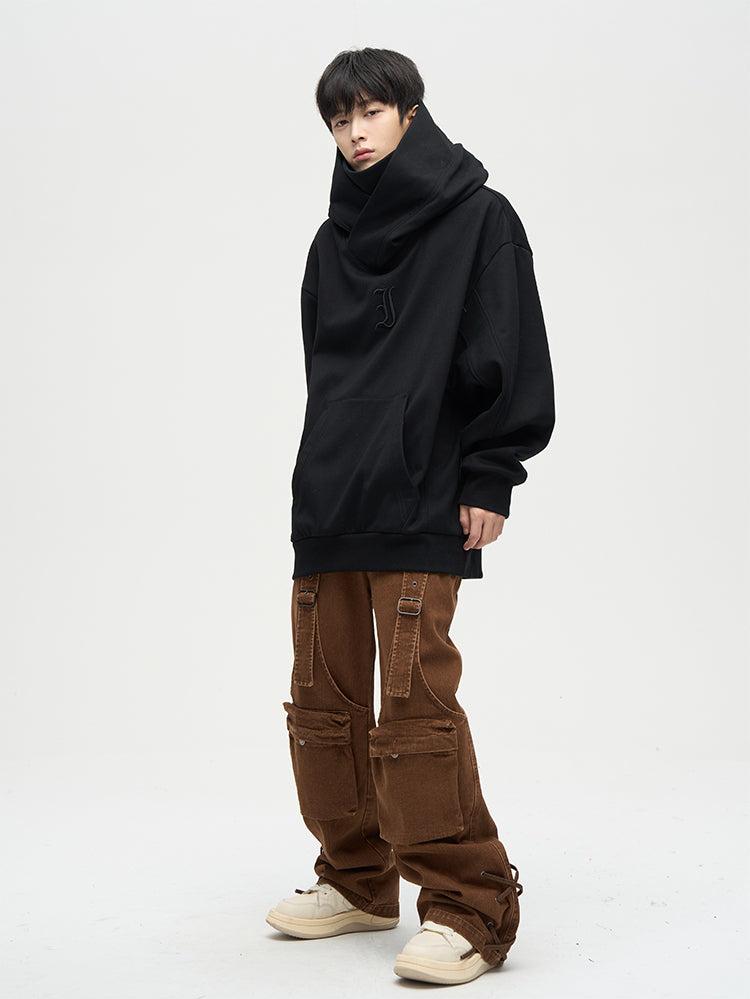 Winter fleece-lined ninja-inspired hoodie for men, American high-street style - Xokool