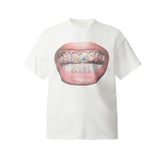 Full Diamond Tooth Pattern T-Shirt - 1129