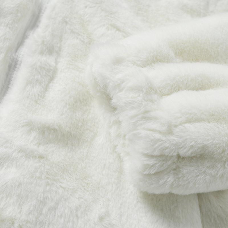 Cozy Cross Rabbit Fur Coat - Xokool