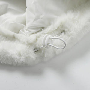 Cozy Cross Rabbit Fur Coat - Xokool