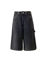 American Retro Loose Wide-leg Casual Workwear Jorts - 1152